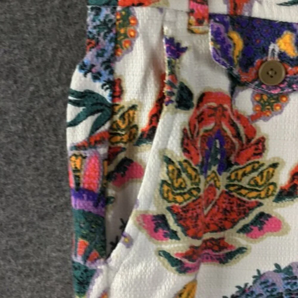 J.‎ Crew Re-Imagined Anderson Floral Textured Cropped Pants Sz 8
